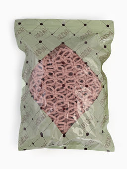 Сумка пляжная, плетёная, клетка 3.5 см, персиковая