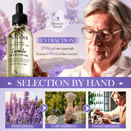 SADOER Масло лаванды для лица, тела, волос, ногтей, 55мл. фото 3