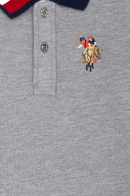 Базовый свитшот серого меланжевого цвета для мальчика - U.s. polo assn фото 6