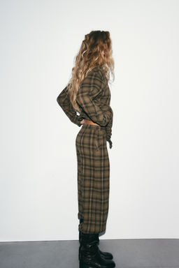 CHECK SAROUEL TROUSERS - Zara фото 12