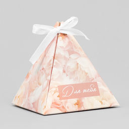 Цена за 5 шт. Коробка бонбоньерка Нежные цветы, 7 х 7 х 7.5 см