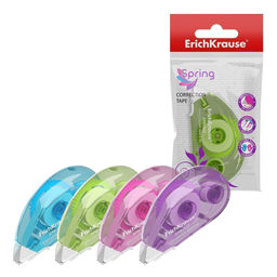 Корректирующая лента-роллер ErichKrause Spring 5 мм х 6 м, прямой ход ленты, цвет корпуса ...