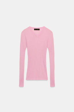 RIBBED KNIT JUMPER - Zara фото 16