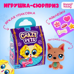 Цена за 2 шт. Игрушка-сюрприз Happy Valley «Crazy Pets», с наклейками