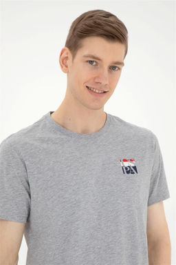 Мужская серая меланжевая футболка - U.s. polo assn фото 2