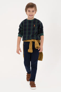 Erkek _ocuk Koyu Ye_il Bisiklet Yaka Sweatshirt - U.s. polo assn фото 10