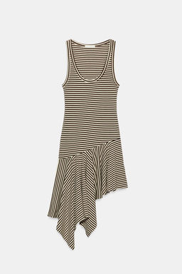VESTIDO MIDI ASIM?TRICO RAYAS / rayas - Zara фото 5