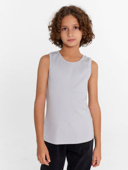 Майка для мальчиков в светло-сером цвете