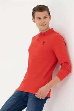 Мужской красный базовый свитшот - U.s. polo assn фото 2