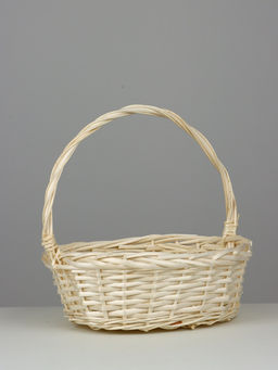 Корзина плетёная для хранения, ива, светлая, набор 3 шт.