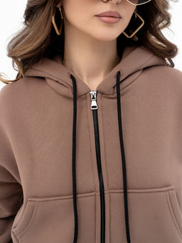 Толстовка футер 3х нитка с начесом,кофейный - Binita фото 5