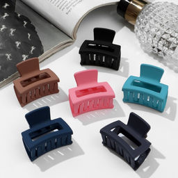 Цена за 12 шт. Крабик для волос «Матовый», геометрия мини, 4 см, МИКС