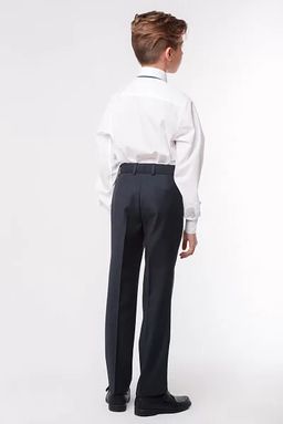 Брюки для мальчика, полуприлегающий (синий) БД-133 - Бостон фото 2