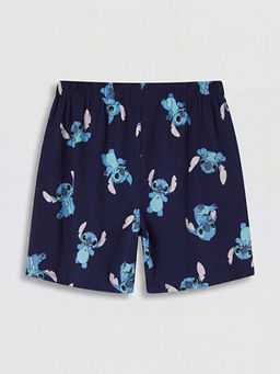 Stitch Bask?l? %100 Pamuklu Kad?n Pijama Alt?
