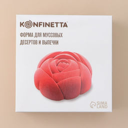 Форма для муссовых десертов и выпечки KONFINETTA Роза, 17?5,5 см, цвет белый  фото 5