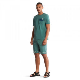 Мужская футболка Timberland TFO SS Seasonal Pocket Print Tee (Reg) зеленая  фото 3