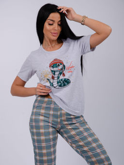 Пижама Символ брюки, трикотаж - Малина фото 3