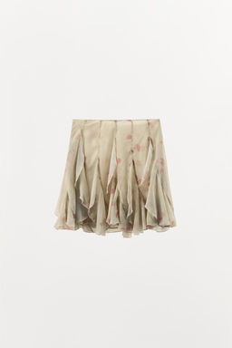 PRINTED RUFFLE SKIRT - Zara фото 5