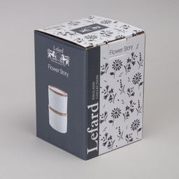 НАБОР БАНОК LEFARD FLOWERS STORY С ДЕРЕВ. КРЫШКОЙ 2 ШТ. 9*6,5 СМ 225 МЛ  фото 2