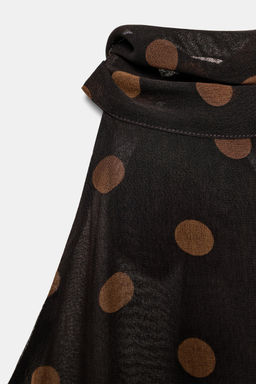 GEORGETTE HALTER TOP WITH POLKA DOTS - Zara фото 5