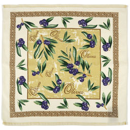 Салфетка махровая 45х45см Оливки, плотность 290гр/м2, 100% хлопок, цвета микс, Bolangde (Китай)