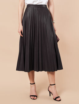 VILATTE / Юбка-гофре из мягкой эко-кожи