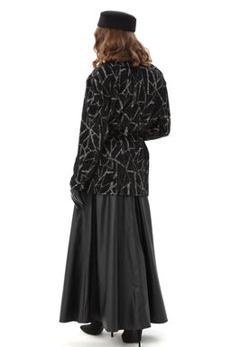 Кардиган NIKVA н1006-1 черная геометрия  фото 4