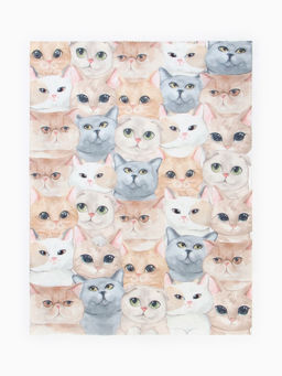 Плед флисовый «Этель. Cozy cats», 75×100 см, флис