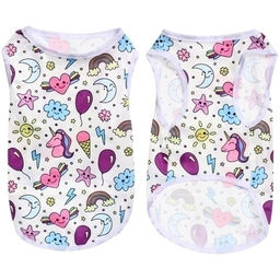 Цена за 2 шт. Майка для кошек и собак мелких пород "БРО на стиле", яркая радуга, размер S (длина спинки 26см, объем груди 32см, от 2 до 4кг)