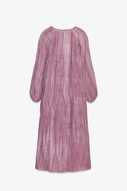 ZW COLLECTION LINEN TIE-DYE TUNIC DRESS - Zara фото 15