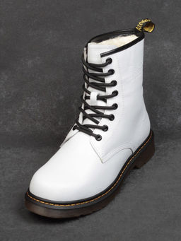 04-10072004 WHITE Ботинки зимние женские (натуральная кожа, натуральный мех)