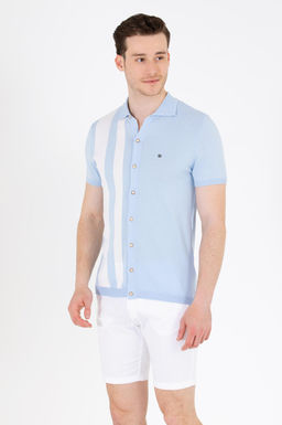 Мужской голубой свитер