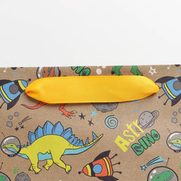 Пакет крафтовый вертикальный Dino, ML 23 27 11.5 см - Дарите счастье фото 9