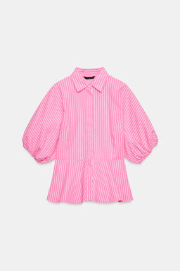 CAMISA POPEL?N RAYAS / Rosa - Zara фото 6
