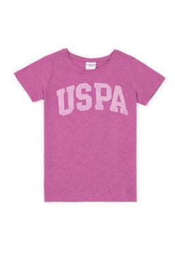 U. S. Polo Assn Фиолетовая базовая футболка с круглым вырезом для девочек