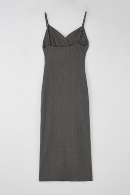 Antrasit Bodycone/Vucuda Oturan Ask?l? Midi Orme Elbise TWOSS25EL00164 - Trendyolmilla фото 7