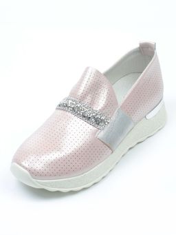 07-D08 PINK Слипоны женские (натуральная кожа) - Фабричный китай фото 6