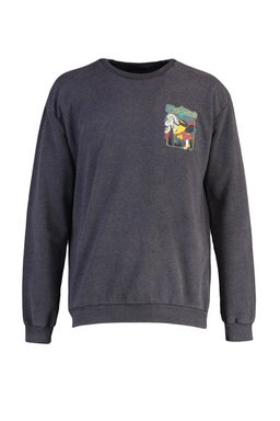 Antrasit Relaxed/Rahat Kesim Bisiklet Yaka Eskitme/Soluk Efektli Sweatshirt TMNAW23SW00476 - Trendyolmilla фото 8