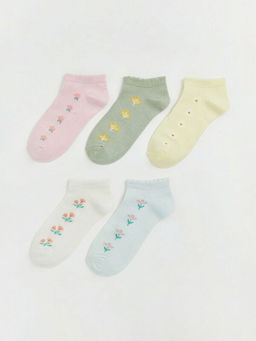 Desenli Kad?n Patik ?orap 5li