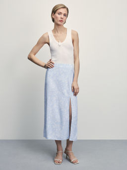 Юбка миди с разрезом / Zarina