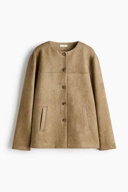 Chaqueta en tejido cepillado