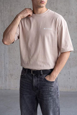 Ta_ Oversize Fit Slogan Bask_l_ %100 Pamuk T-Shirt TMNSS26TS00081