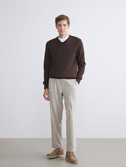 V Yaka Erkek Triko Kazak