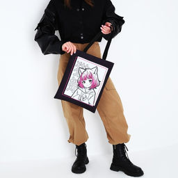 Сумка-шопер без застёжки, цвет чёрный/белый - Nazamok фото 3