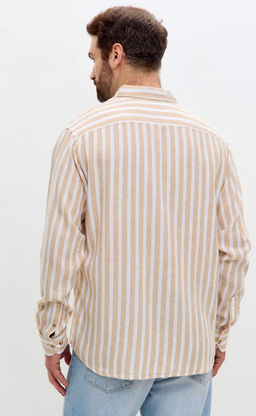 Рубашка д/р лен F611-0483 beige stripes - Fine joyce фото 8