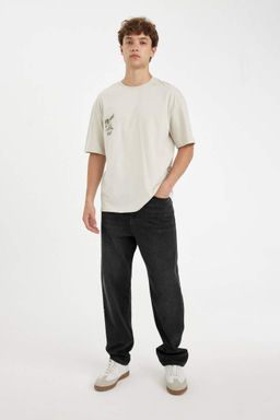 Футболка свободного кроя с круглым вырезом и короткими рукавами Looney Tunes - Defacto фото 2