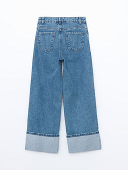 Beli Ayarlanabilir Lastikli K?z ?ocuk Jean Pantolon - Waikiki фото 2