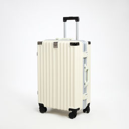 Чемодан средний 24, отдел на молнии, 2 кодовых замка, 4 колеса, крючок, цвет бежевый