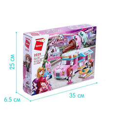 Конструктор Девчонки «Фургон кафе-мороженое», 2 минифигуры и 388 деталей