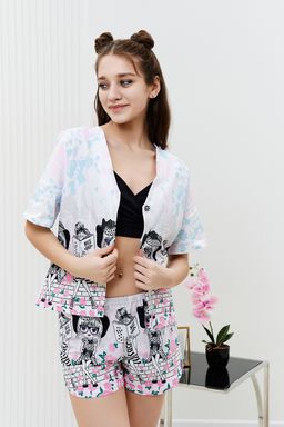 Костюм Натали 8321 рубашка топ и шорты из хлопка фото 11
